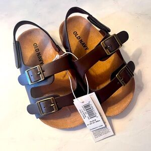 OLD NAVY Faux-Leather Buckled Strap Sandals for Baby